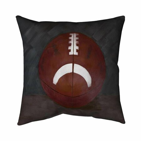 BEGIN HOME DECOR 26 x 26 in. Football Ball-Double Sided Print Indoor Pillow 5541-2626-SP11